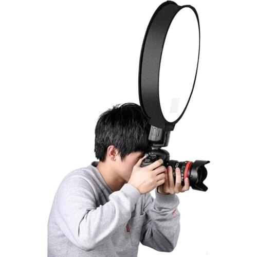 30cm/40cm Universal Mini Round Softbox Portable Flash Diffuser Soft Box for DSLR