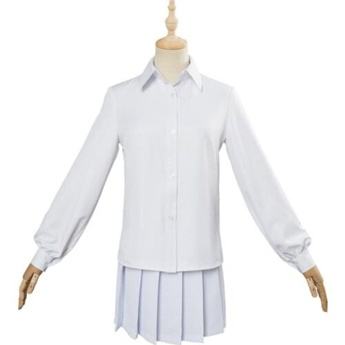Anime The Promised Neverland Emma Cosplay Costume Yakusoku no Neverland Cosplay Costume Girl School Uniform for Women suit wig