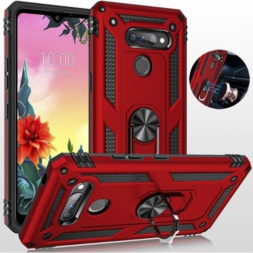 Armor Case for LG Aristo 2 3 4 5 Plus X210 X415 X320 X220 Metal Ring Holder Stand Magnetic Cover For LG K10 K30 K40 K50 Q60 X4