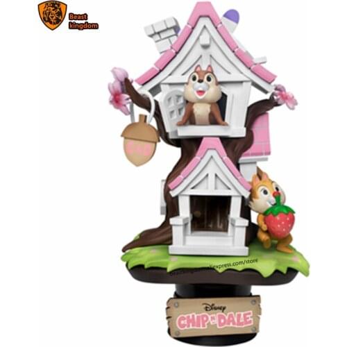 Beast kingdom Disney Chip N Dale Treehouse cherry blossom version Garage Kits Model Kits Collecting gift toys
