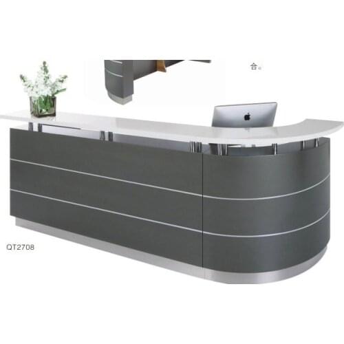 Hospital dental center clinic curved marble reception desk counter#QT2708B