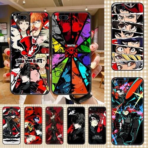 Persona 5 Anime Phone case For Xiaomi Mi Max Note 3 A2 A3 8 9 9T 10 Lite Pro Ultra black pretty coque 3D shell painting funda
