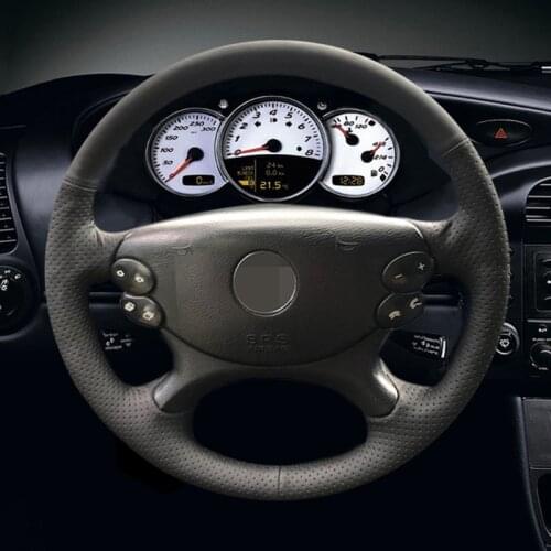 Black Artificial Leather Car Steering Wheel Cover for Mercedes-Benz E-Class W211 E230 E280 E350 CLS-Class CLS350 CLS500
