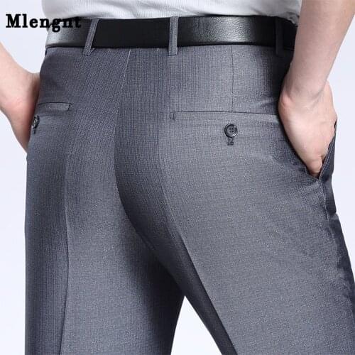 Business Casual Wrinkle-Resistant Pleated Pants Dress New Arrival Summer 2020 Breathable Suit Pants Men 3 Colors Big Size 29-44