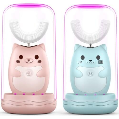 Kids Electric Toothbrush Oral For Childrens Oral Teeth Hygiene U Type Intelligent Sonic Waterproof Full Automatic Toothrush