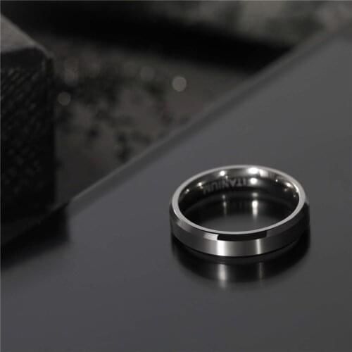 Eamti 4/6/8mm Brushed Titanium Ring Men Silver Color Male Female Wedding Band Engagement Rings Classic Women Fashion Jewelry