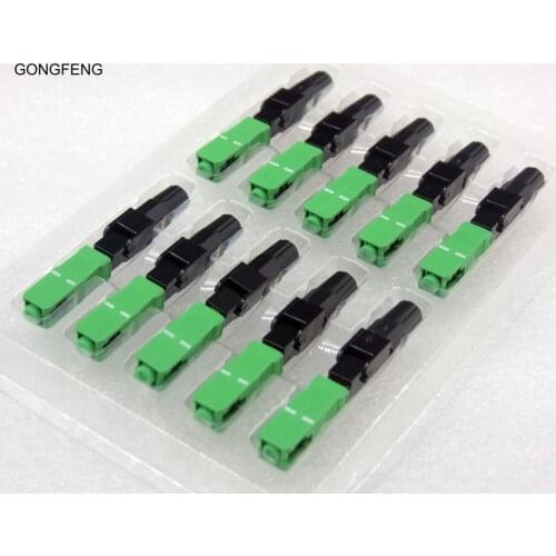 GONGFENG 100pcs New Hot Sell SC/APC Optic Fiber Fast Connector FTTH Single Mode Quick Connector Special Wholesale TO Russia