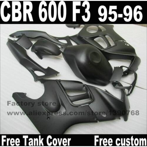 Fairings set for HONDA CBR 600 F3 1995 1996 all matte black high grade fairing kit cbr600 95 96 +tank cover ML63