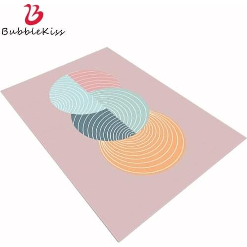 Bubble Kiss Carpet For Living Room Bedroom Rug Simple Dark Gray Pink Geometric Circle Door Mat Modern Kids Decor Boy Floor Mat