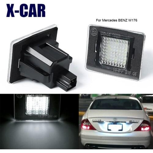 X-CAR 12V 2pcs LED License Number Plate Light For Mercedes Benz A-Class W176 W156 R172 2012-2019 Error Free LED Plate Lamp