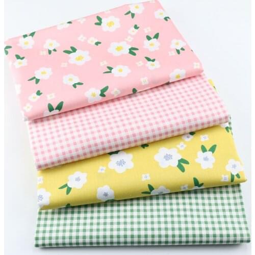 Small floral Flower Kids Twill Cotton Fabric,Patchwork Cloth,DIY Sewing Quilting Fat Quarters Material For Baby&Child