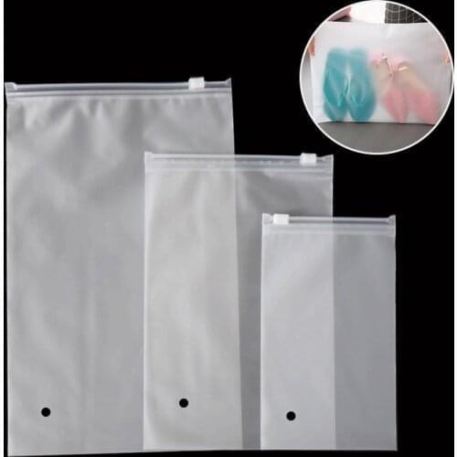Frosted Zip Seal Ziplock Plastic Bags Matte Zipper Lock Storage Pouch Bag T-Shirts/Clothes/Shoes/Make Up Packaging Bag Organizer