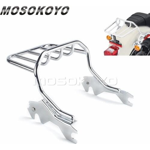 Motorcycle Two-up Luggage Rack Chrome For Harley Fat Bob 2018-later FXFB & FXFBS Steel Detachable 2-up Luggage Racks 2019 2020