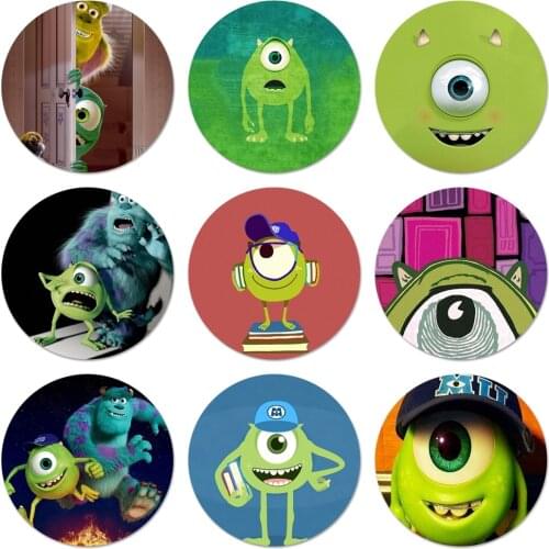 Cartoon Monsters Inc Mike Icons Pins Badge Decoration Brooches Metal Badges For Backpack Decoration
