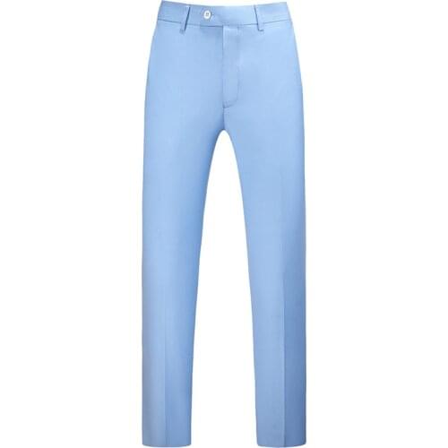 Thorndike 2020 Blue Men Casual Slim Fit Suit Pants Street Fashion Beach Men Standard Size Trousers Trajes De Hombre De Vestir