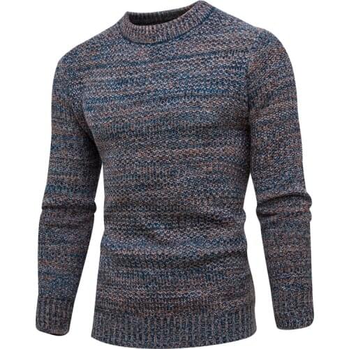 2020 Autumn Winter Men O-neck Sweaters Men Solid Color Long Sleeve Pullover Male Knitwear Slim Sweater Pull