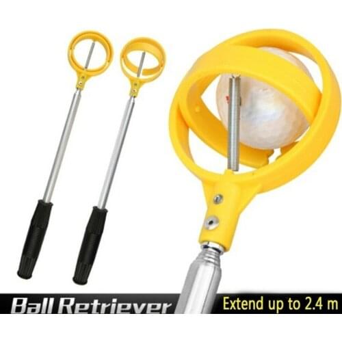 Golf Ball Pick Up Gereedschap Telescopische Golfbal Retriever Teruggetrokken Automatische Vergrendeling Scoop Picker