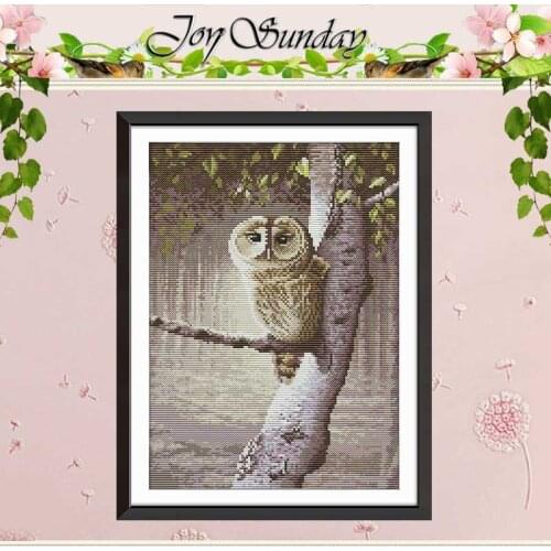 Owl bird patterns counted 11CT 14CT Animals Cross Stitch Sets DIY Chinese Cross-stitch Kits Embroidery Needlework Home Decor