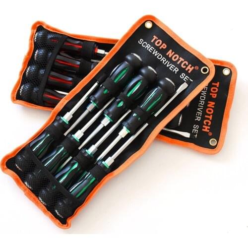 7pcs/set Screwdriver Slotted and Phillips Screwdrivers Set Household Hand Tools Repair Tool Driver Magnetic Insulated Bit Kit