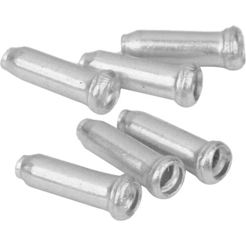 100pcs Bicycle MTB Bike Shifter Brake Cable Tips Caps End Crimp Silver Wire End Cap Fits for Brake Shift Derailleur Inner Cable