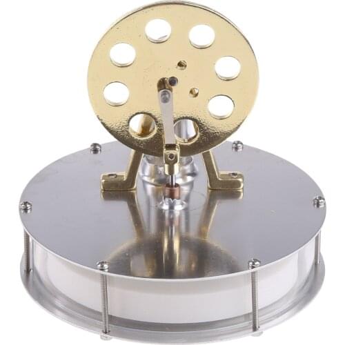 Low Temperature Hot Air Mini Stirling Engine Motor Model Heat Power Electricity Generator Machine with LED Light