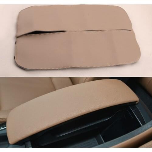 New 2Pcs/Set Car Center Console Armrest Cover Fit For BMW X5 E70 X6 E71 2008 2009 2010 2011 2012 2013 Beige
