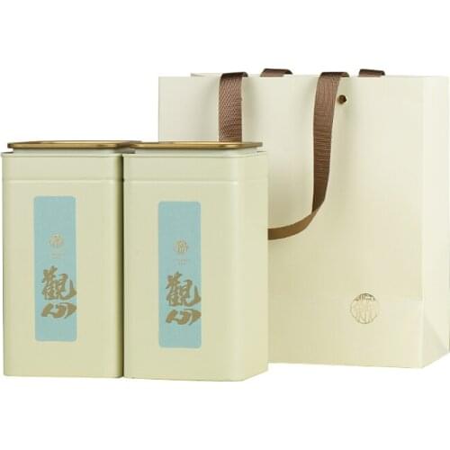 Simple Tea Cans Empty Can Tea Caddy White Tea Iron Cans Tea Caddy Box Packing Box High-Grade Iron Box Sealed Cans Storage Tank