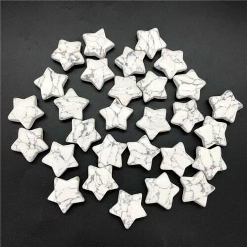 Drop Shipping 1PC Natural White Turquoise Star Shaped Crystal Gemstone Healing Stones Decor Crafts Natural Stones and Crystals