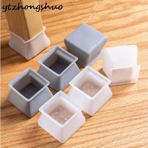 Silicone Furniture Leg Protection Cover Table Feet Pad Floor Protector Square For Home Non-slip Home & Garden Protect The Chair