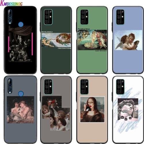 Retro Pattern Art Aesthetic Silicone Cover For Honor 30 30S V30 V20 9N 9S 9A 9C 20S 20E X10 20 7C Lite Pro Plus Phone Case
