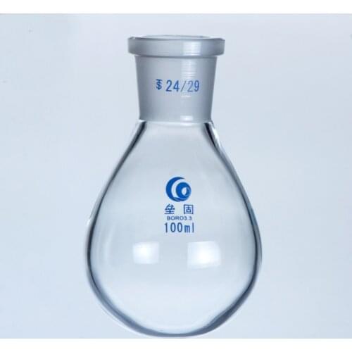 Eggplant-shape Glass flask Rotary flask Thicken Borosilicate Glass high temperature resistance Standard flask laboratory