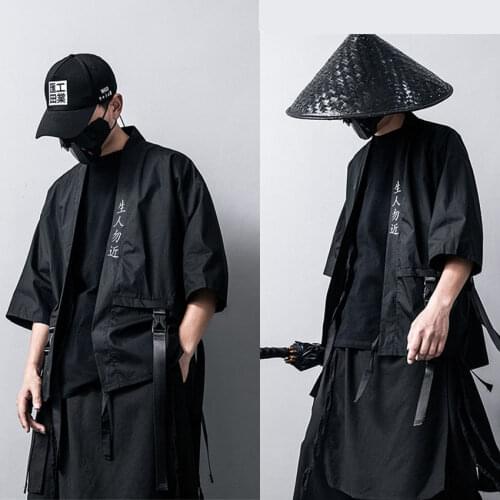 Japanese Traditional Kimono Women Men Cardigan Cotton Fashion Stage Harajuku Style Haori Samurai Streetwear Cosplay Costumes