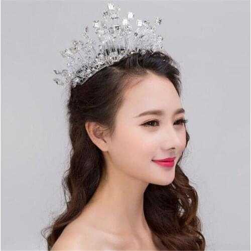 Mamojko Jewelry Wedding Bride Hair Accessories Crystal Rhinestone Tiara Bridal Crown Hair Pins Bride Hair Jewelry