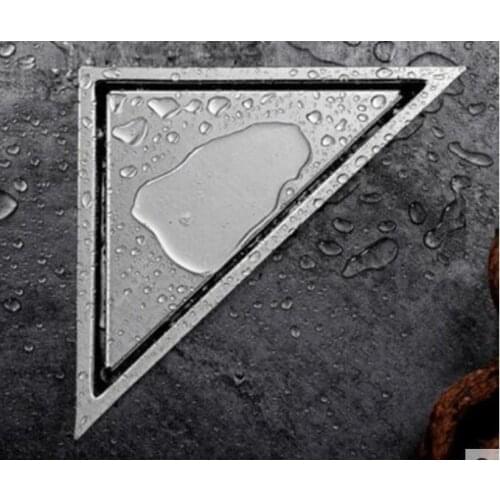 High-quality steel triangle tile floor, bathroom, shower room, insect proof and odor-resistant deep water floor drain