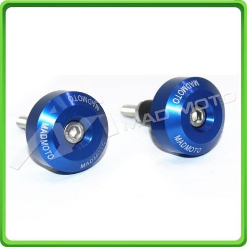 Motorcycle Bar end Plug Grip, Handlebar weights Dampener 22mm 7/8 ", Anti Vibration blue