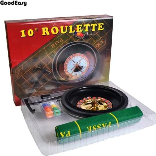 10 inch Roulette Poker Chips Set 60pcs Small Poker Chips Table Cloth Chips Collecting Rake Fun Leisure Borad Roulette Games