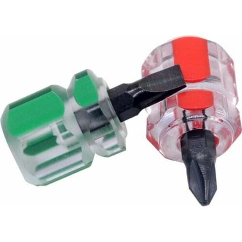 2pcs/ Phillips Screwdriver Mini Screwdriver Short Small Split Fender Tools Slotted turnip head Slotted Screwdriver Kits