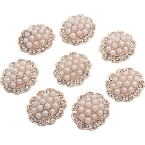 20mm 4/5" 2017 Time-limited Top Fashion Christmas Rhinestones Plating Flatback Oval Customized For Garment 10pcs Costura Buttons