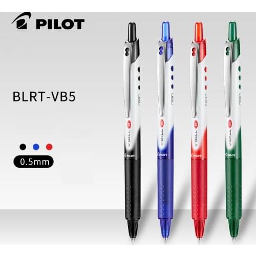 3pcs Japan PILOT Vball Press Gel Pen BLRT-VB5 Large Capacity Ballpoint Pen 0.5mm Quick-drying Signature Pen for Students