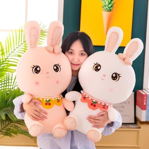 40/55/70cm Creative New Cherry Bunny Plush Stuffed Rabbit Animals Sleeping Toy Doll for Children Baby Girls Birthday Gifts