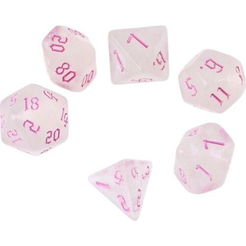 7 Pcs Resin Polyhedral Dices for DND RPG MTG Dials Dice Desktop Board Game Toys 448D