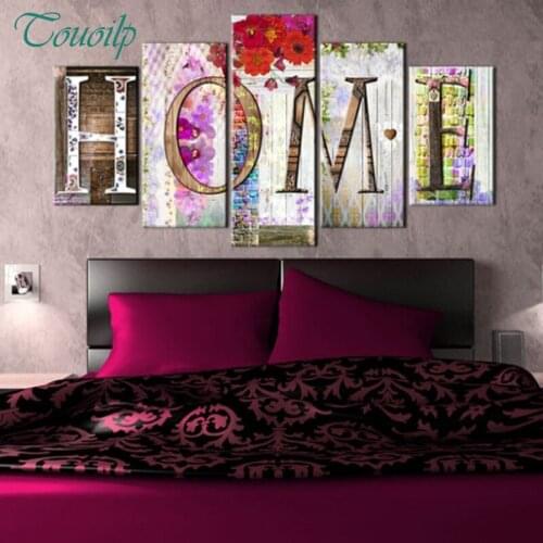 Diamond embroidery home Sweet Home Flowers wall 5D DIY spuare&round diamond painting Cross Stitch Multi-picture home decoration
