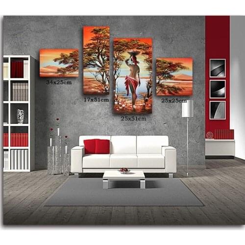 DIY diamond painting 5D diamond painting cross stitch needlework crafts decorative triptych Southeast Asian beauty painting B250