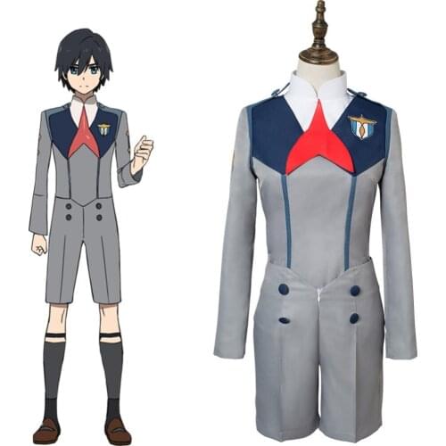 Anime DARLING in the FRANXX Strelizia HIRO School uniform Cosplay Costume Halloween Costume Mens party stage costume