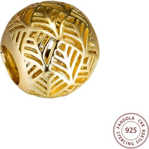 Authentic 925 Sterling Silver Tropicana Charms Beads Fits Women Bracelets Bead Original Jewelry perles pour