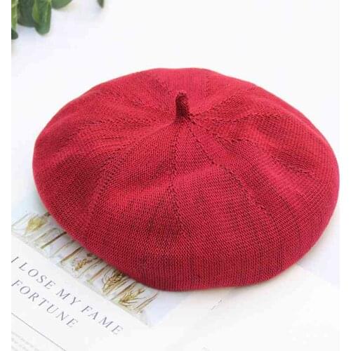 MYZOPER 2019 New Fashion Flax Breathable Solid Color Beret Casual Tide Korean Version WomenS Hat Adult Cap