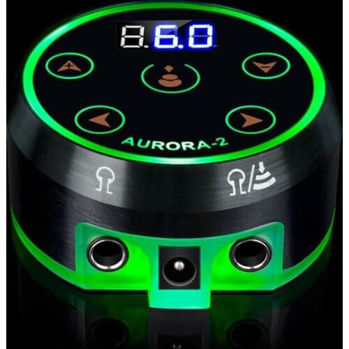 Newest Hot Sale Black Professional Aurora Tattoo Power Supply With Adapter For Reel And Rotary Tattoo Machines Free Shipping