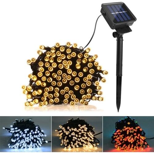 50 100 200 LED Solar Power Fairy Lights Holiday Lighting Christmas Holiday Party Outdoor Garden Xmas Tree Decoration String Lamp