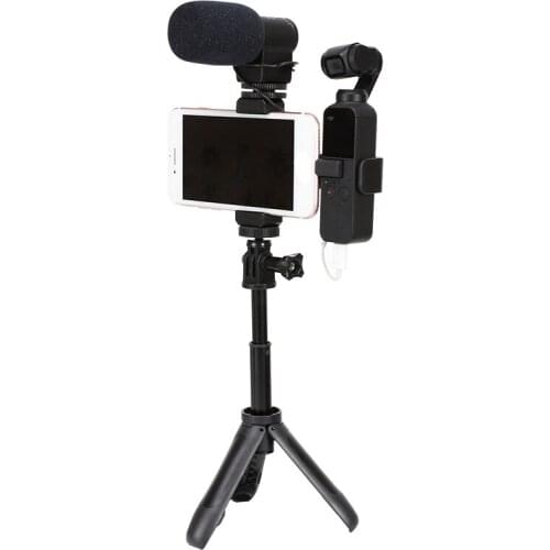 Pocket Camera Tripod Selfie stick Extend Phone Clip Bracket Adapter for FIMI PALM camera gimbal mount Accessories