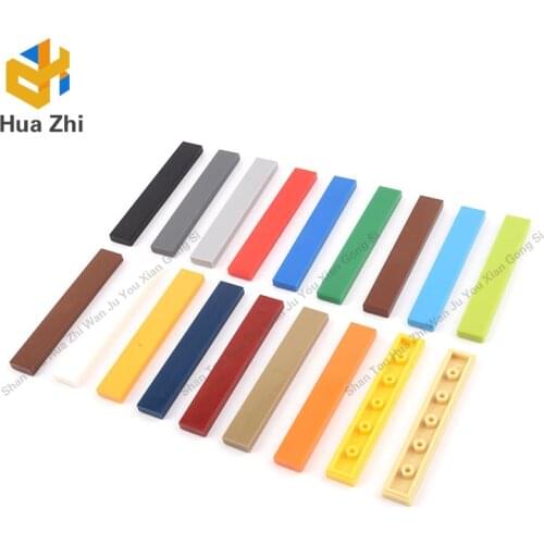 Building Blocks Parts 6636 10PCS Tile 1 x 6 with Groove LEGOING MOCS Education